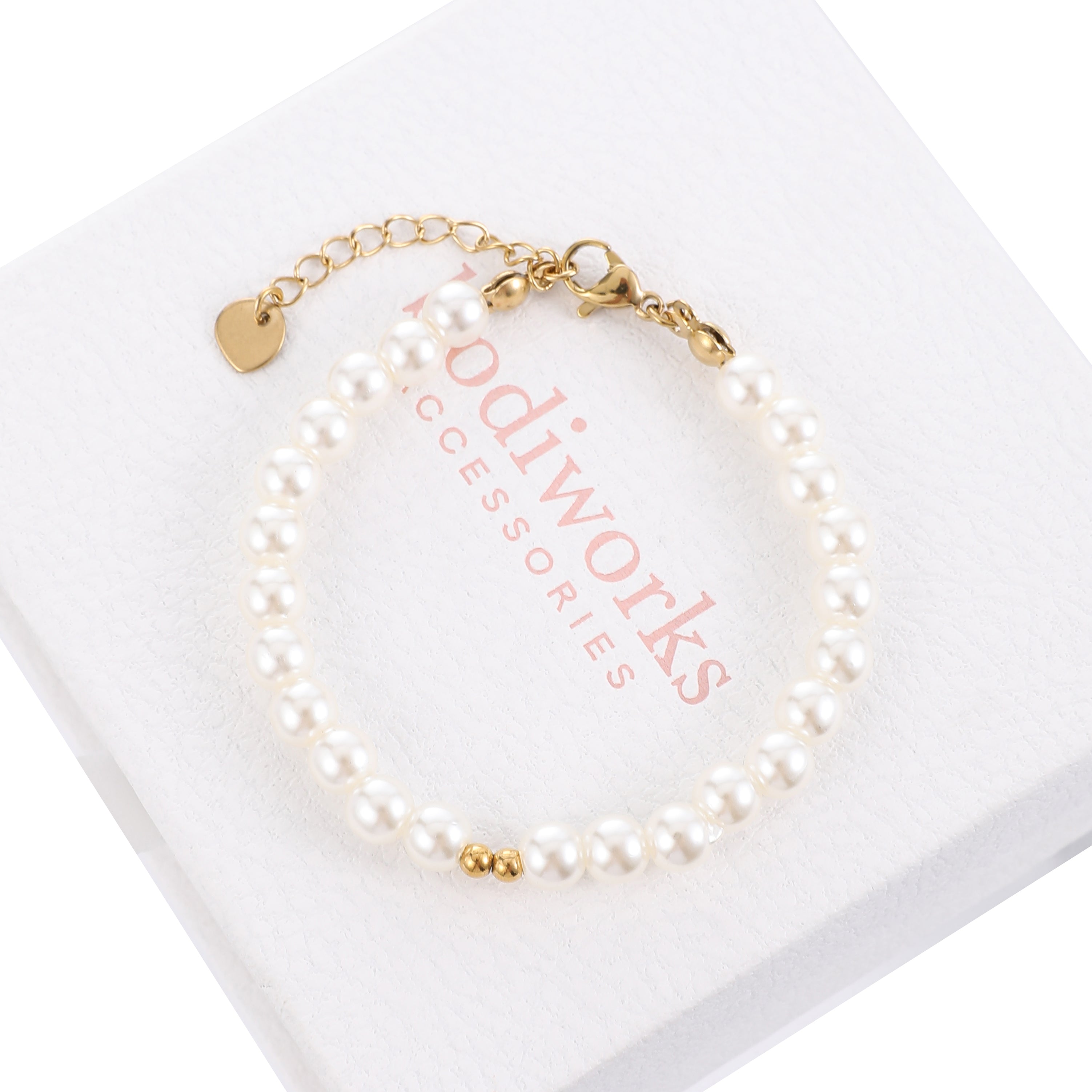 Pearl Charm Bracelet – Gold