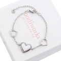 Heart Harmony Triple Heart Bracelet – Silver