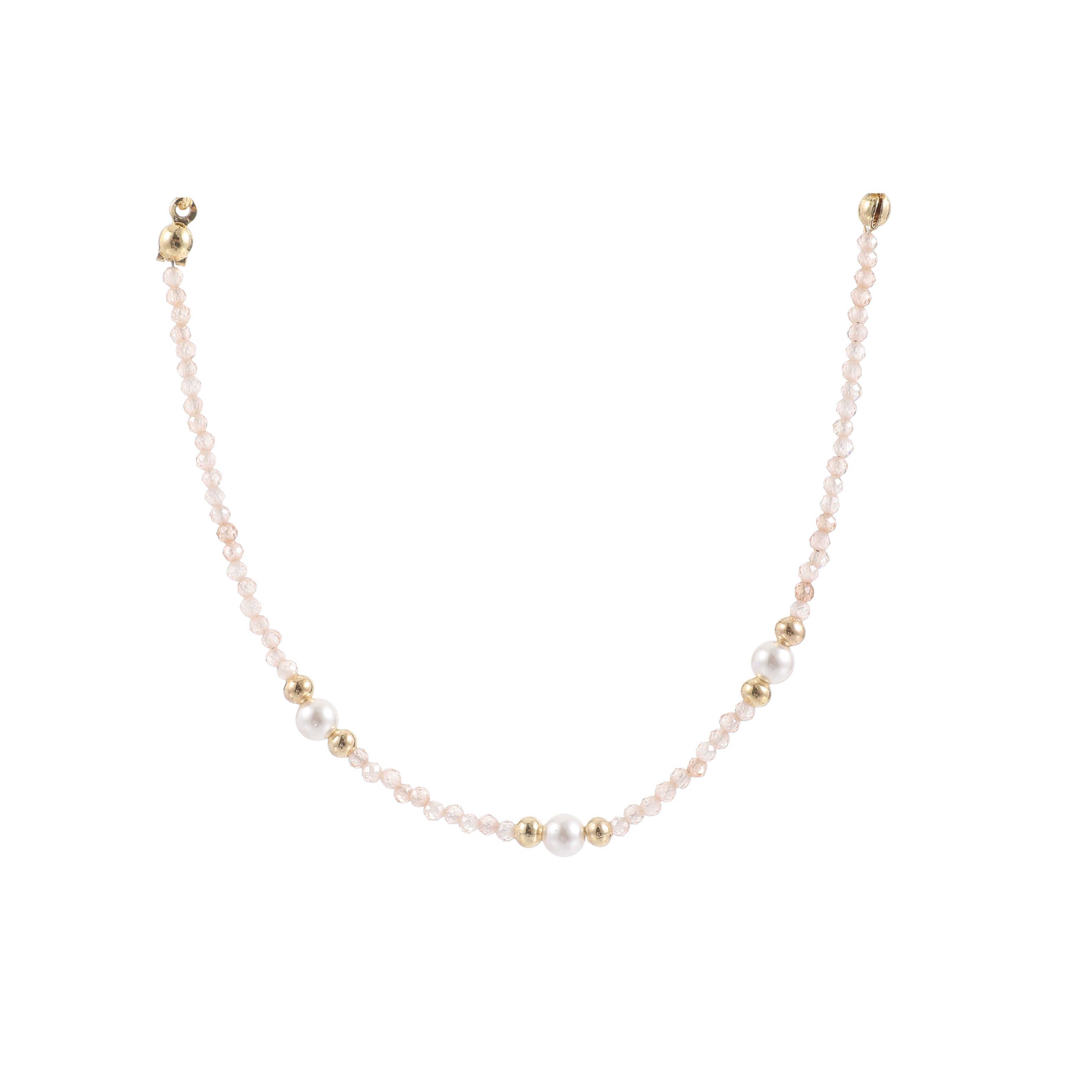 White Crystal & Pearl Bracelet