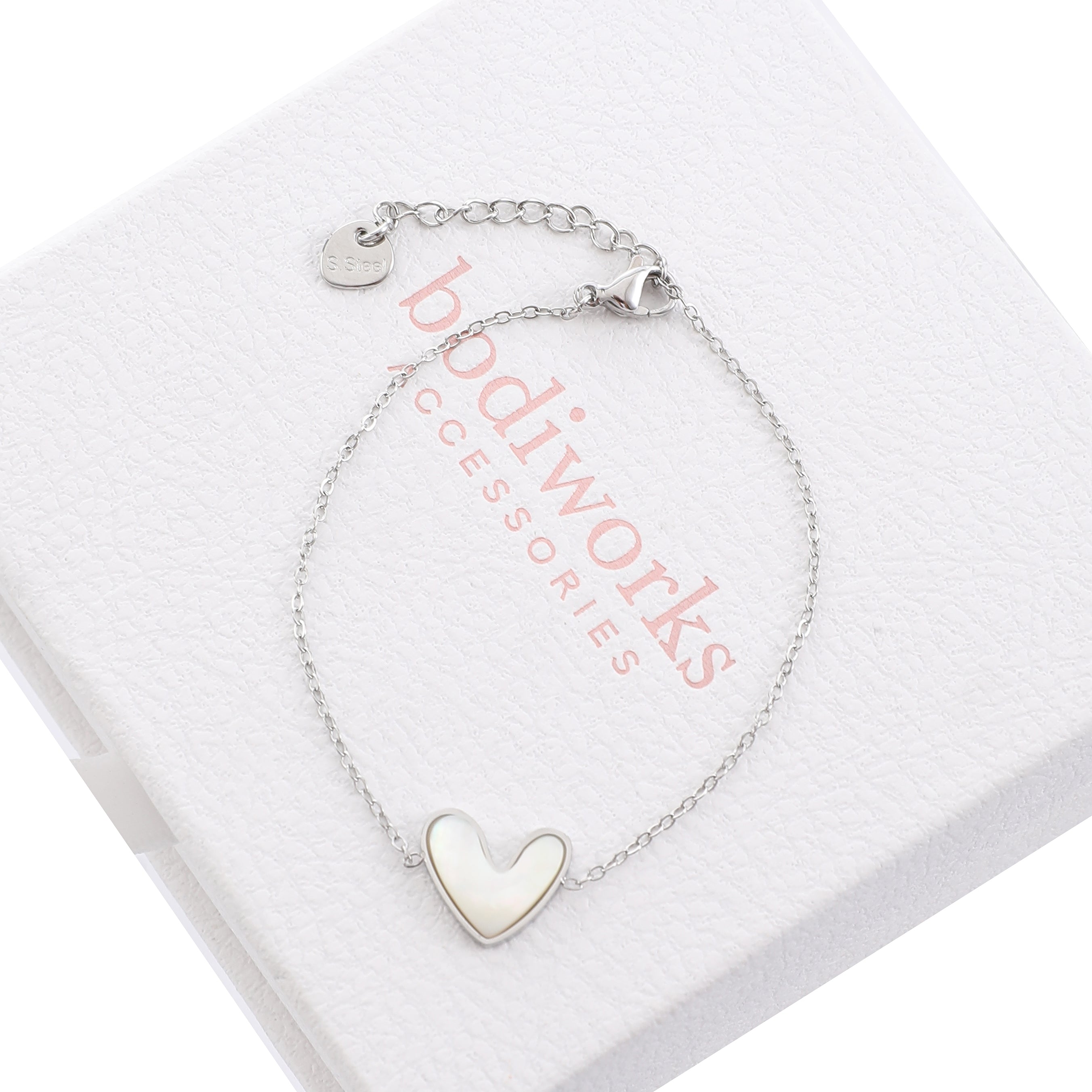 Heart Outline Bracelet – Silver
