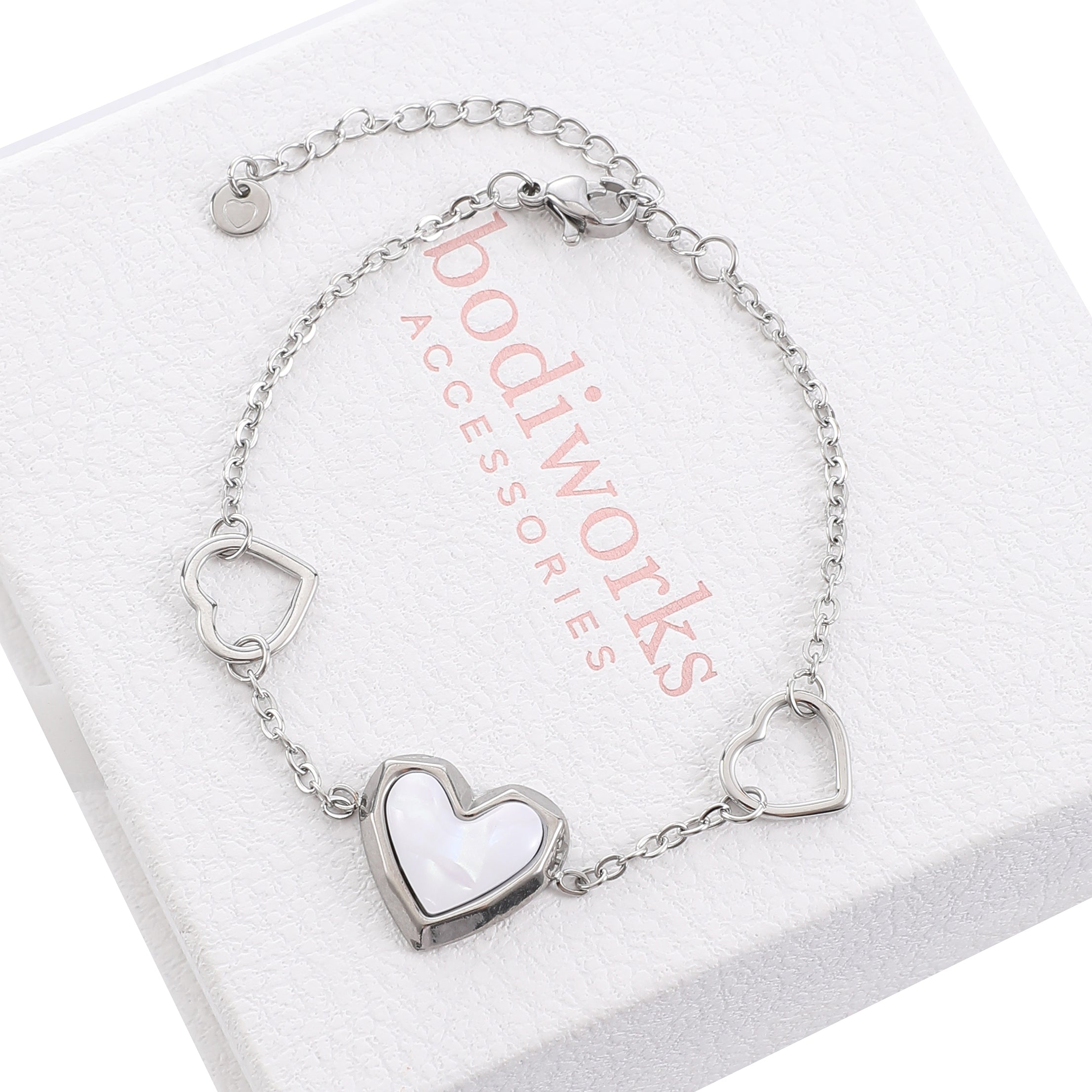 Heart Harmony Bracelets- Silver