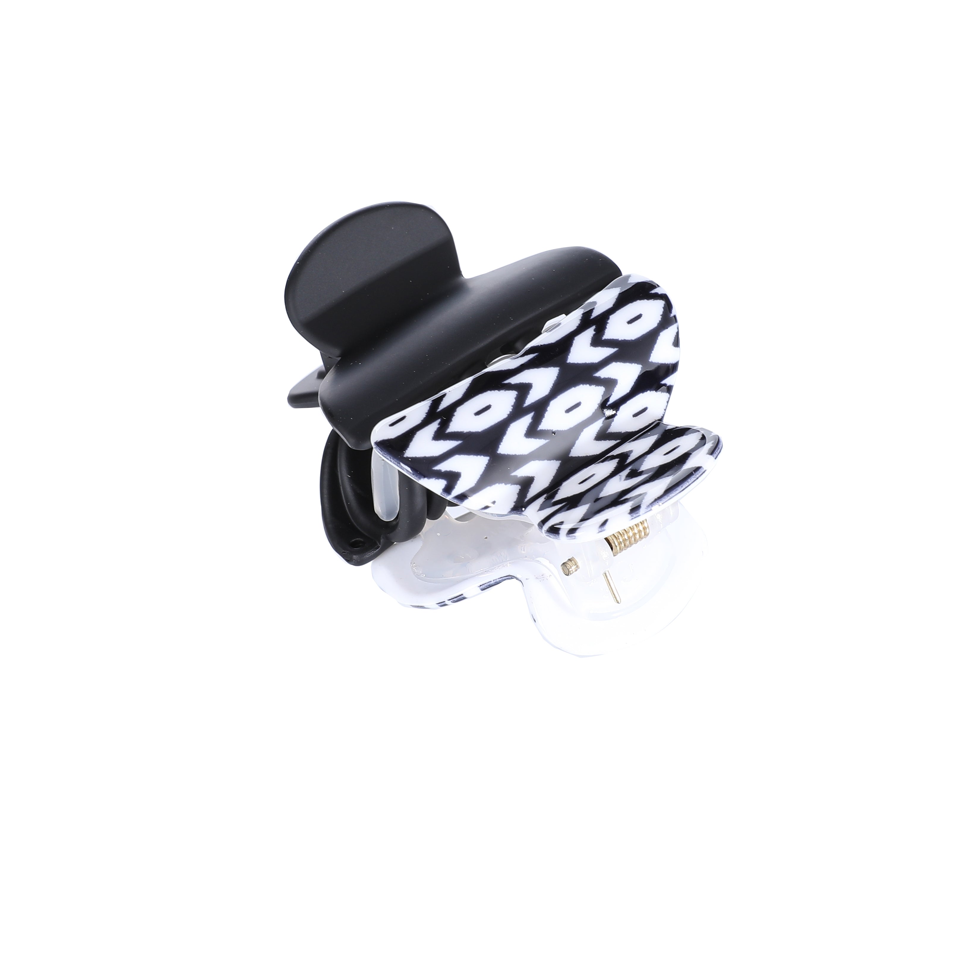 Small Claw Clip Black & White x2
