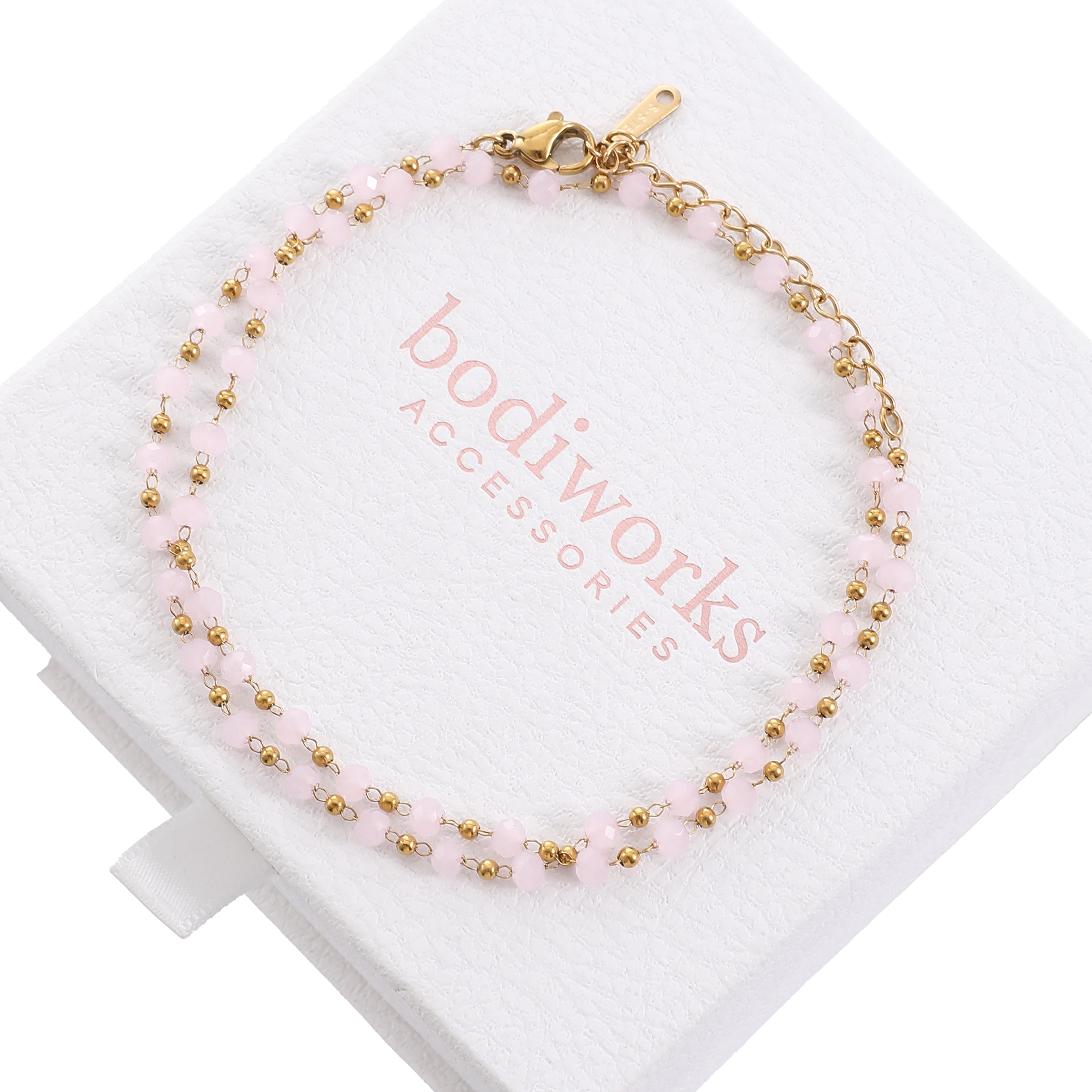 Pink Bead Chain Necklace