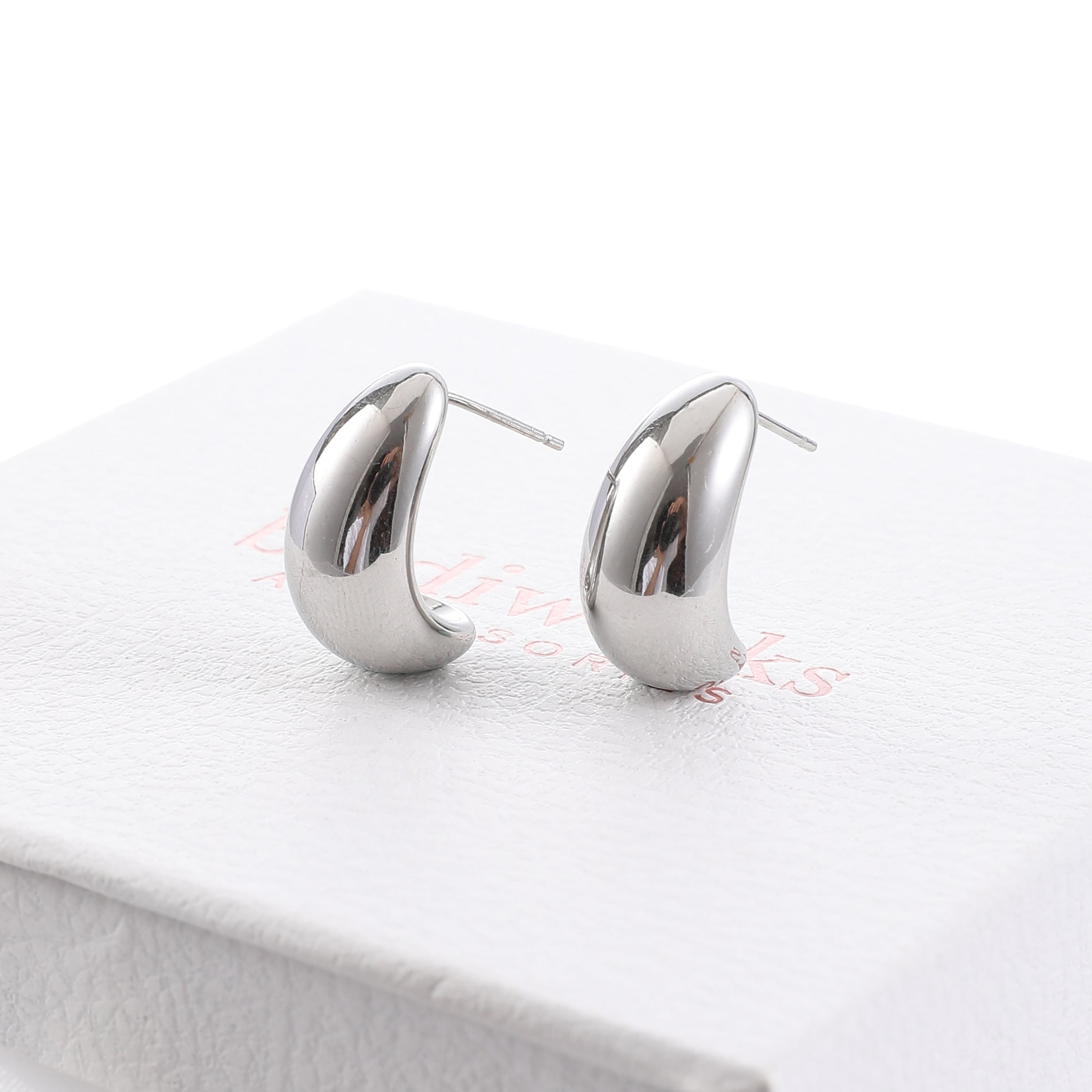 Silver Chunky Hoop Earrings
