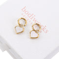 Gold Heart Drop Earrings