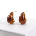 Gold & Tortoiseshell Resin Earrings