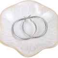 Silver Twisted Hoop Earrings