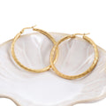 Gold Twisted Hoop Earrings