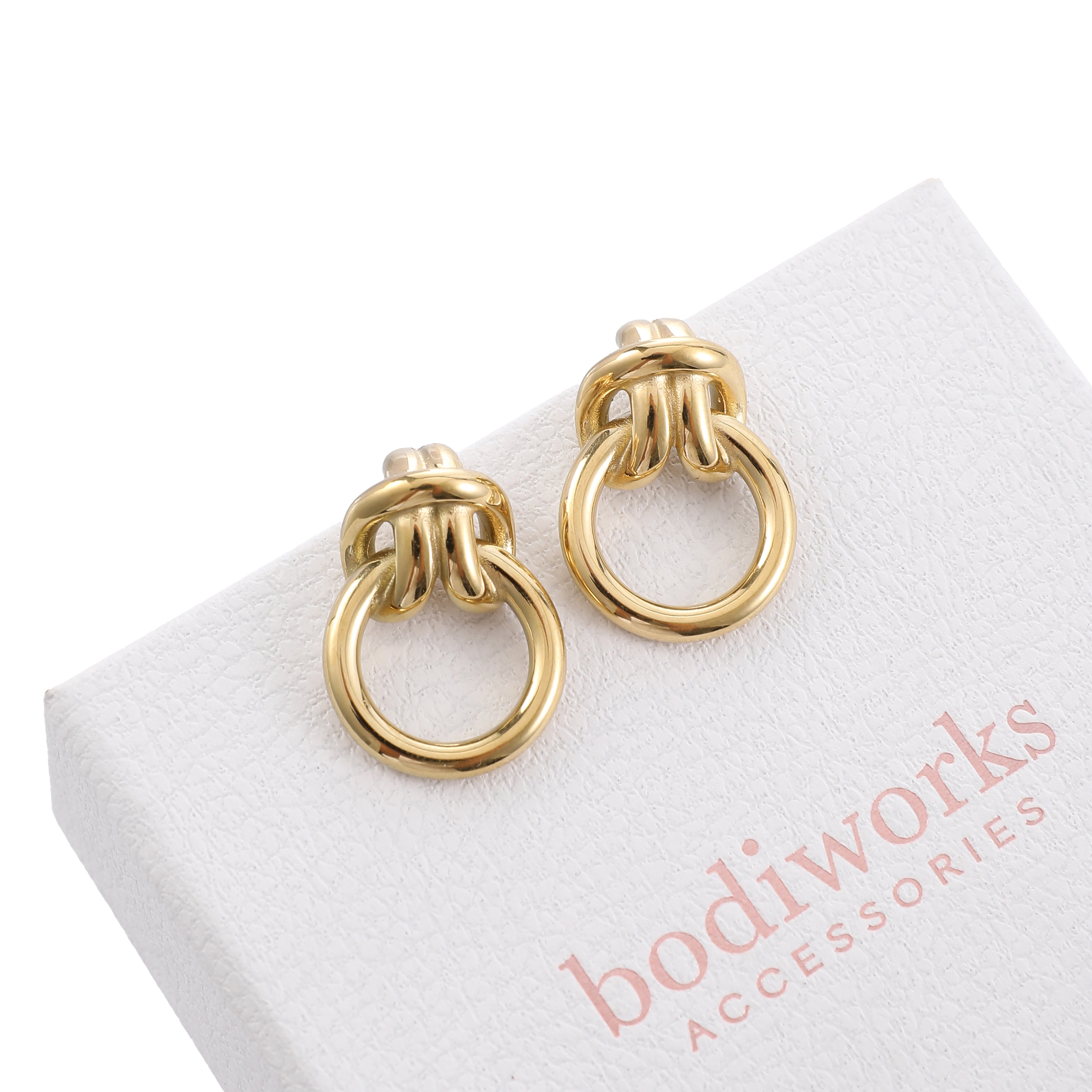 Gold Loop Knot Earrings
