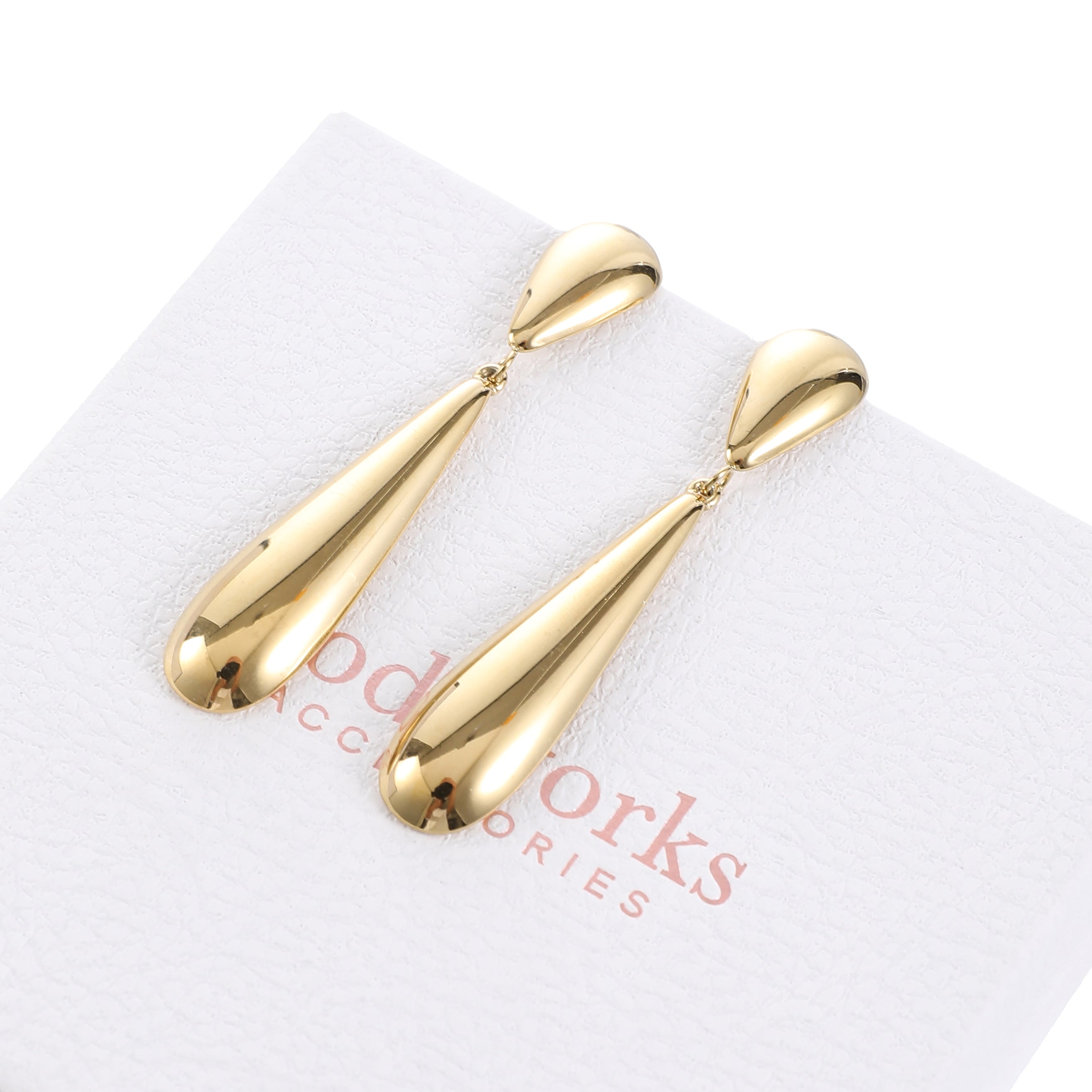 Gold Long Drop Earrings