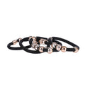 Elastics Gold Beads Black