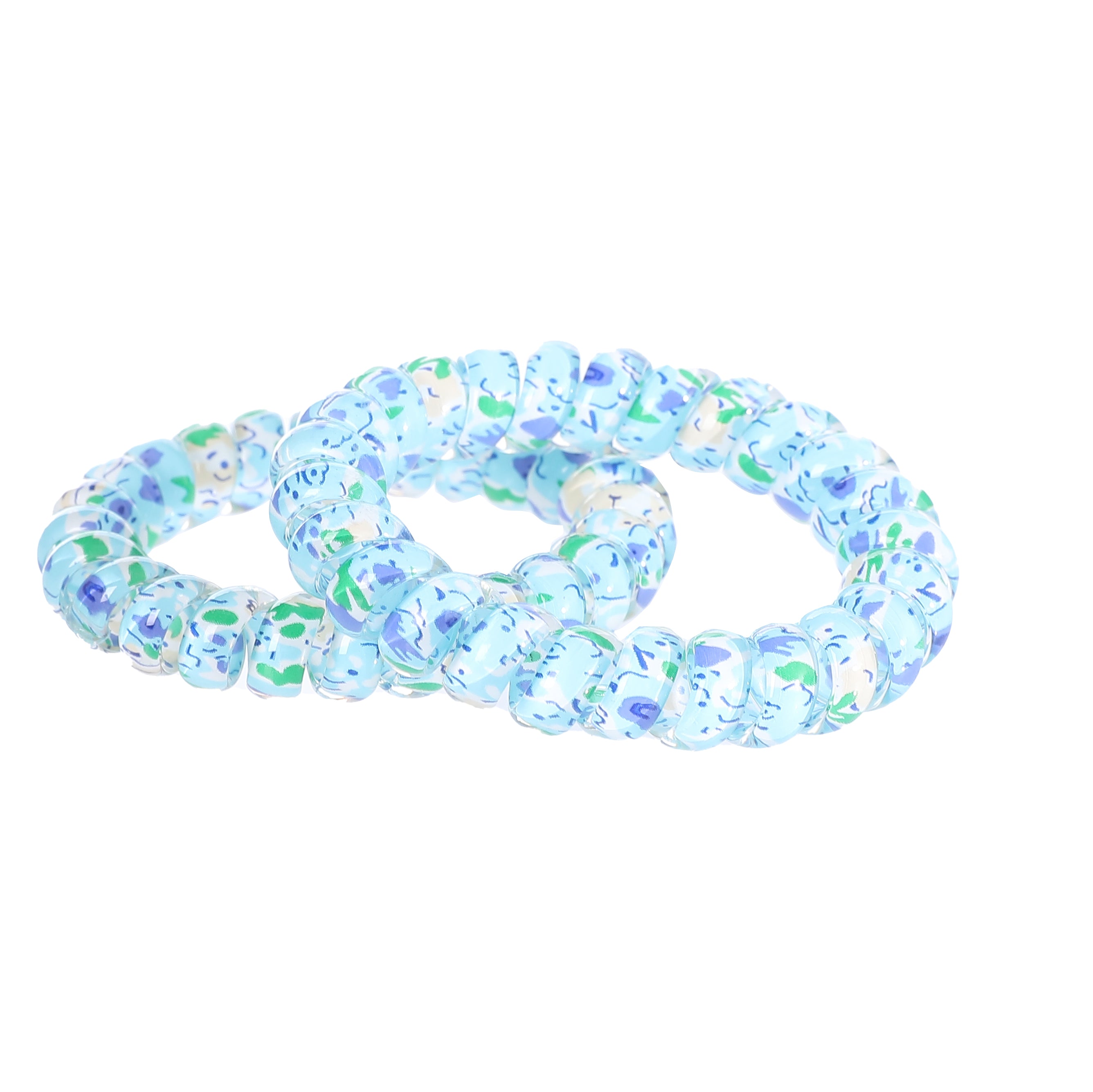 Speckled Spiral Hair Elastics
