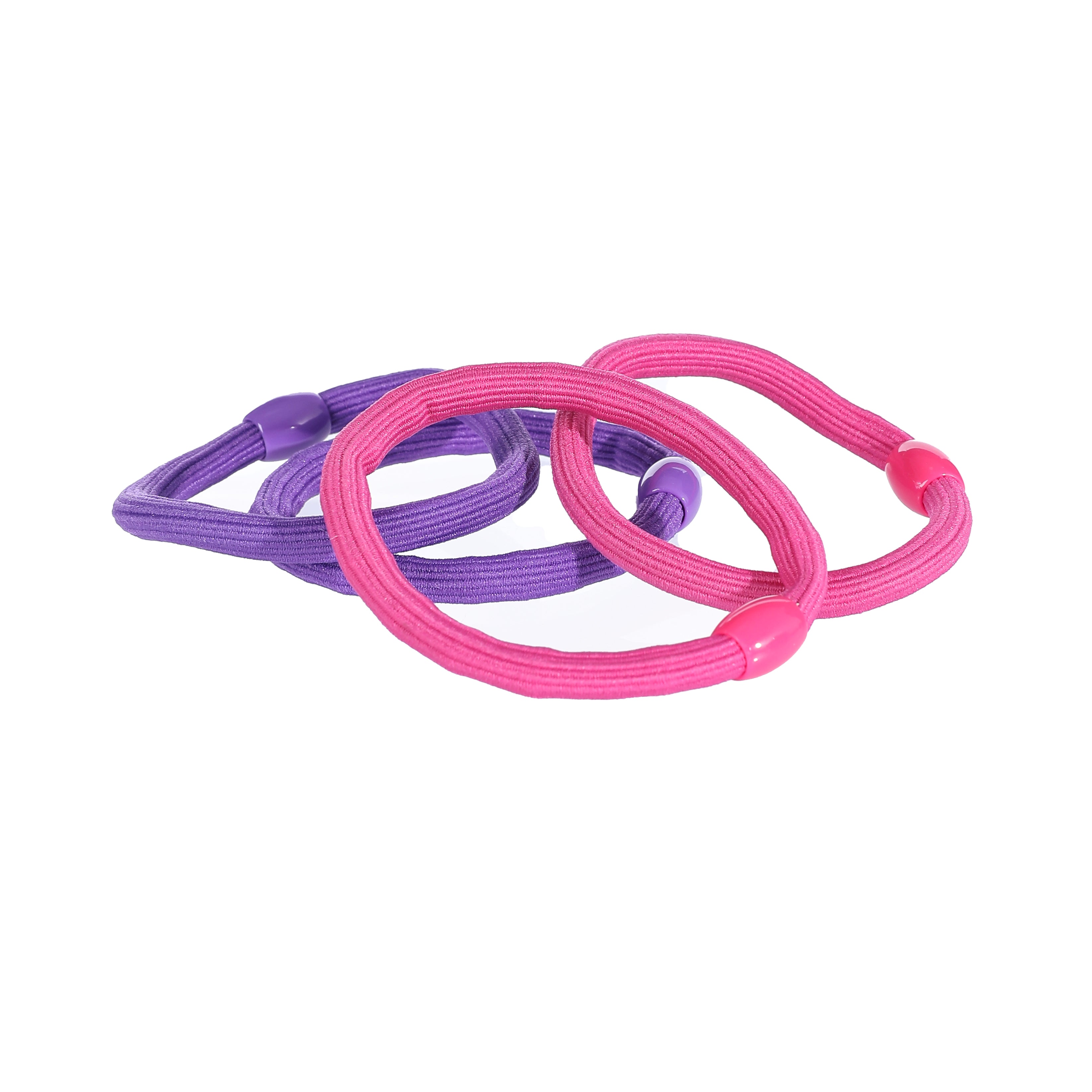 Thick Hair Elastics – Pink & Purple