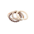 Thick Woven Hair Elastics – Light Colours