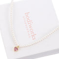 White & Gold Heart Necklace